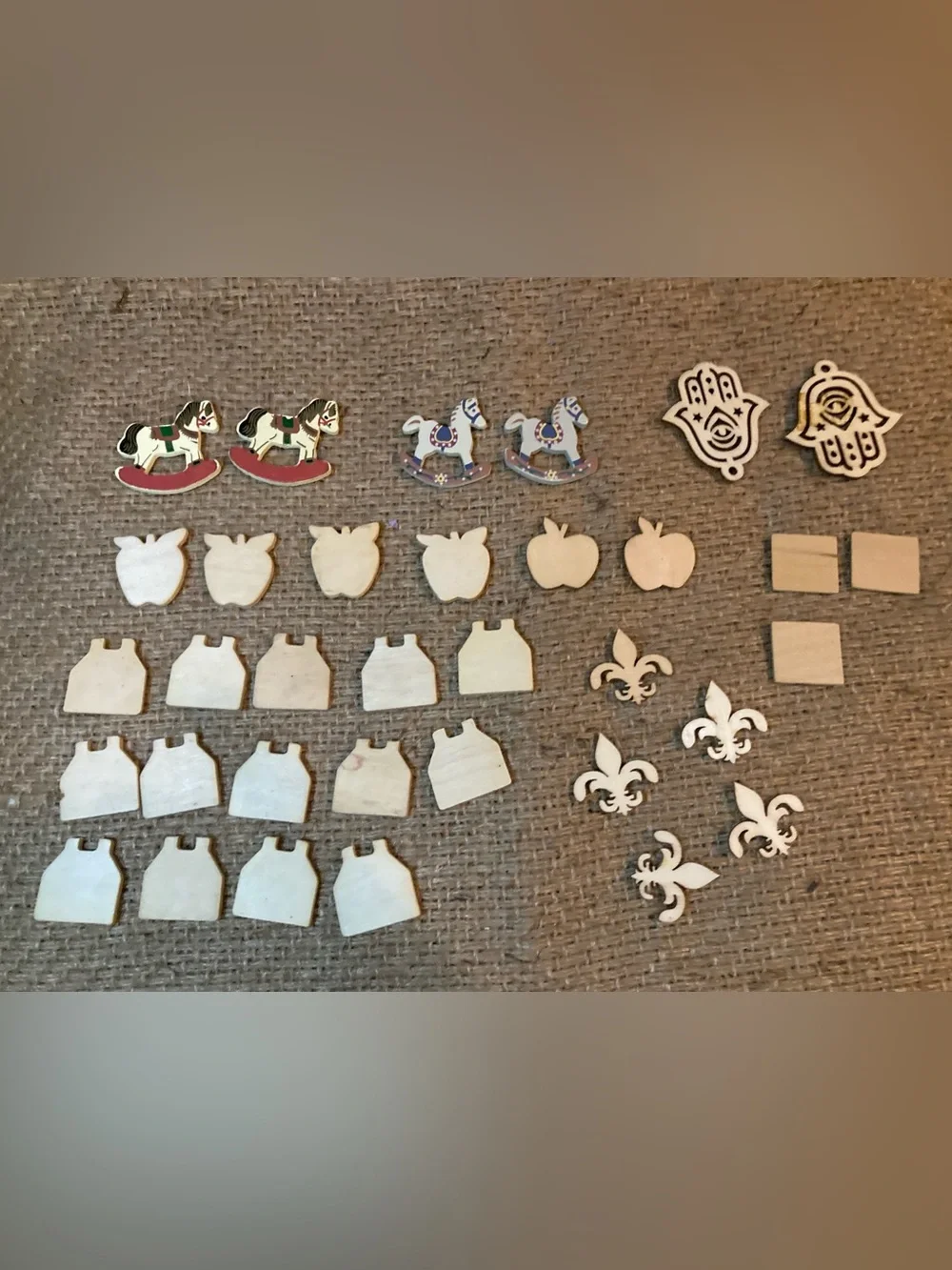 Bundle of wood cut outs